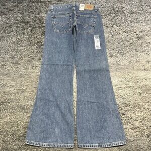 NWT Vintage Levi's Low Slouch Jeans Womens 9M (32x34) Blue Flare Bell Bottom Y2K